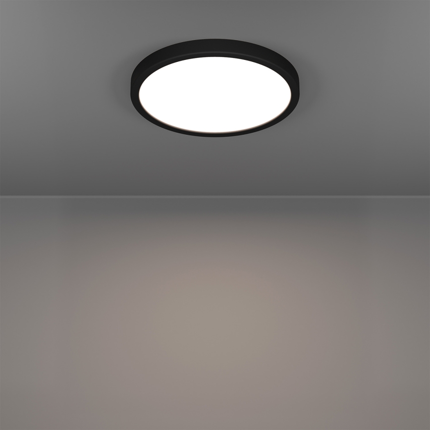 Eglo - Plafonnier de salle de bains LED RGBW dimmable LED/14,3W/230V 2700–6500K Ø 27,8 cm IP44 noir