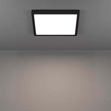 Eglo - LED RGBW dimbare plafondlamp voor badkamer LED/13,5W/230V 2700-6500K 29,5x29,5 cm IP44 zwart