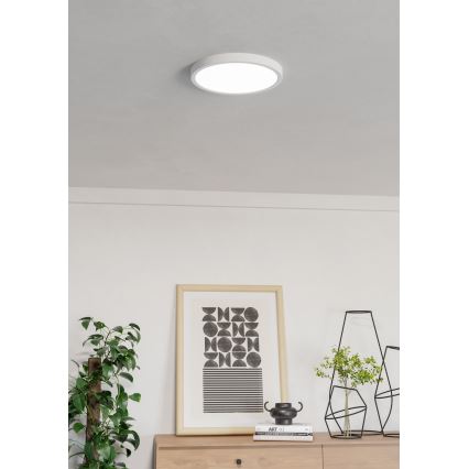 Eglo - Plafonnier LED RGBW dimmable pour salle de bains LED/14,3 W/230 V 2700–6500 K Ø 27,8 cm IP44 blanc