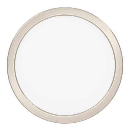 Eglo - Plafonnier LED RGBW dimmable pour salle de bains, 11,2 W, 230 V, 2700-6500K, Ø 21,1 cm, IP44, chrome mat