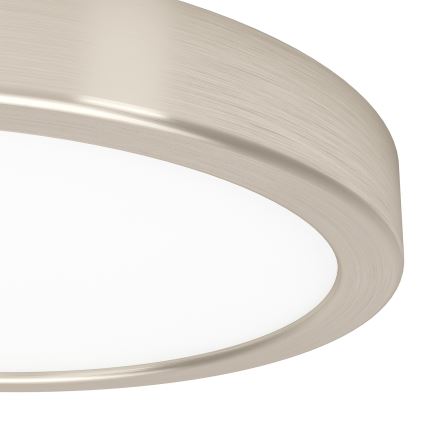Eglo - Plafonnier LED RGBW dimmable pour salle de bains, 11,2 W, 230 V, 2700-6500K, Ø 21,1 cm, IP44, chrome mat