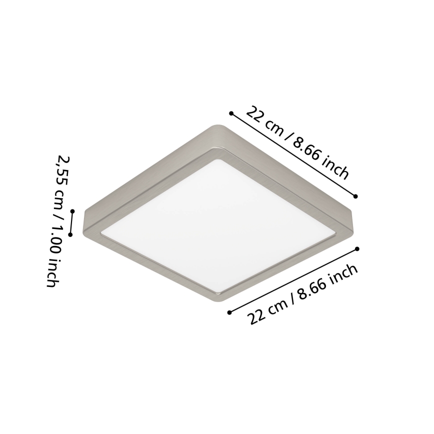 Eglo - Plafonnier LED RGBW dimmable pour salle de bains LED/10,5W/230V 2700-6500K 22x22 cm IP44 chrome mat