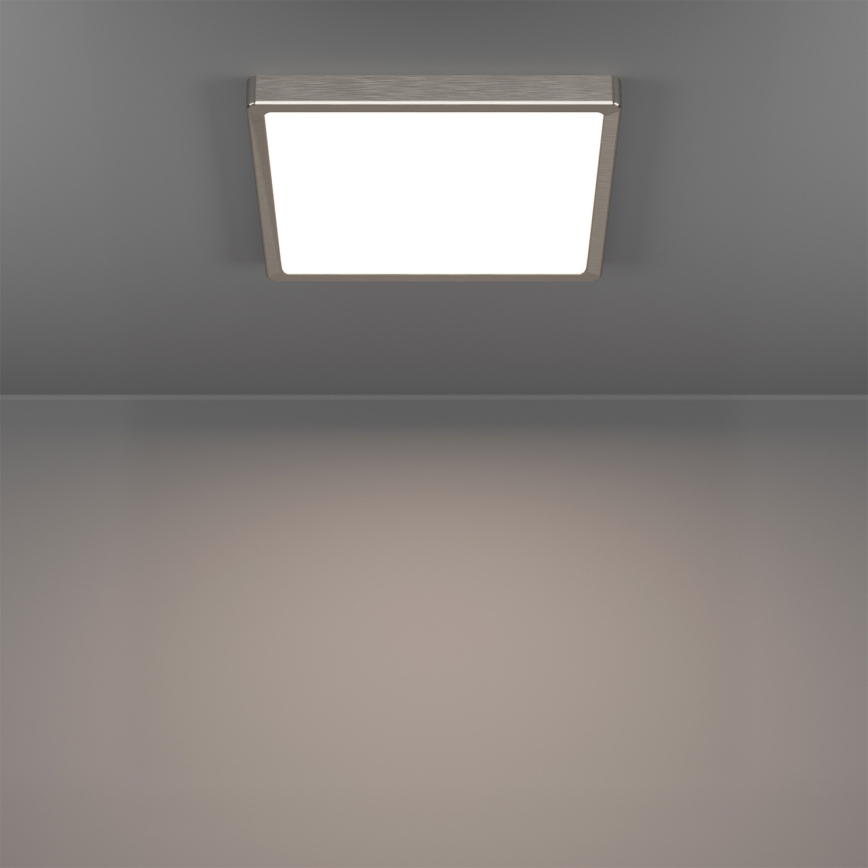 Eglo - Dimbare LED RGBW plafondlamp voor de badkamer LED/13,5W/230V 2700-6500K 29,5x29,5 cm IP44 mat chroom