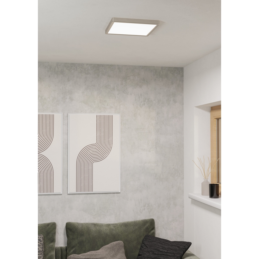 Eglo - Plafonnier de salle de bains LED RGBW dimmable LED/13,5W/230V 2700-6500K 29,5x29,5 cm IP44 chrome mat