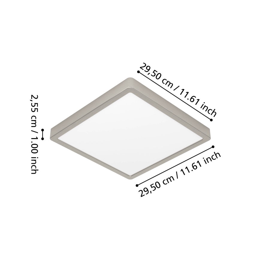 Eglo - Plafonnier de salle de bains LED RGBW dimmable LED/13,5W/230V 2700-6500K 29,5x29,5 cm IP44 chrome mat