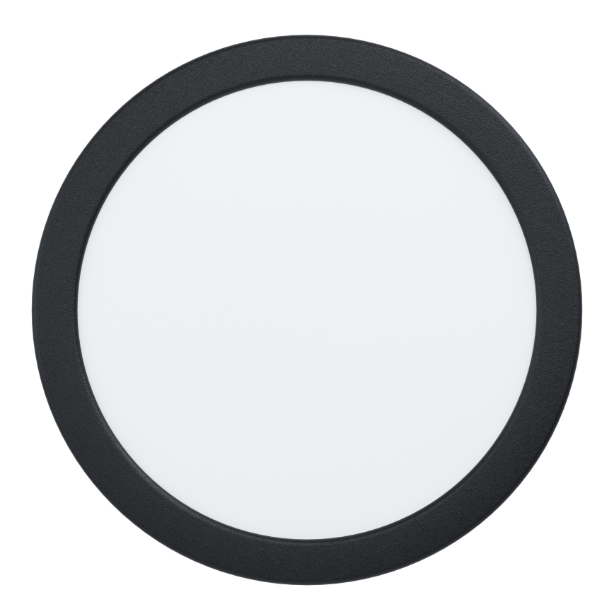 Eglo - Luminaire encastré LED, 18,5 W, 230 V, 2700/4000/6500 K, Ø 21,6 cm, noir