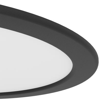 Eglo - Luminaire encastré LED, 18,5 W, 230 V, 2700/4000/6500 K, Ø 21,6 cm, noir