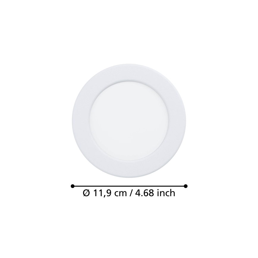 Eglo - Spot encastré LED/6,3W/230V 2700/4000/6500K Ø 11,9 cm blanc