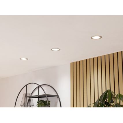 Eglo - LED inbouwspot LED/6,3W/230V 2700/4000/6500K Ø 11,9 cm mat chroom