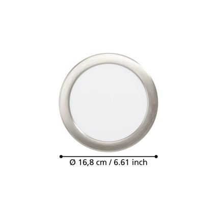 Eglo - LED inbouwspot LED/10,5W/230V 2700/4000/6500K Ø 16,8 cm mat chroom