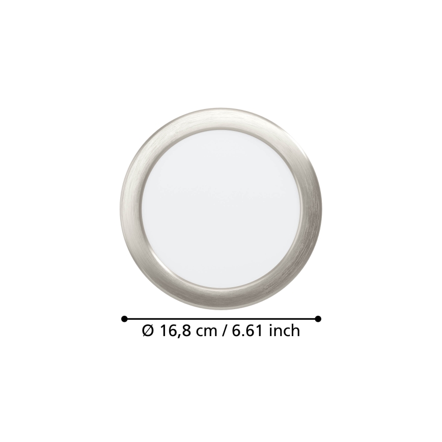 Eglo - LED inbouwspot LED/10,5W/230V 2700/4000/6500K Ø 16,8 cm mat chroom