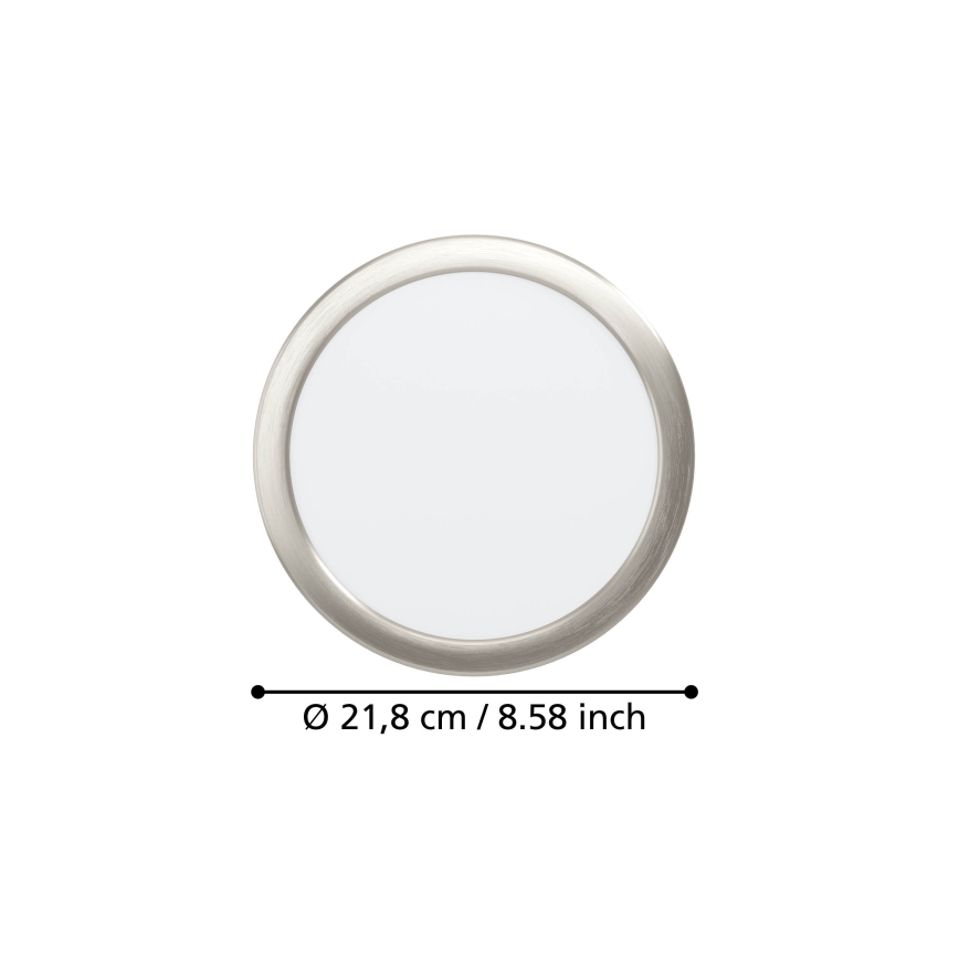 Eglo - LED-inbouwspot LED/18,5W/230V 2700/4000/6500K Ø 21,6 cm mat chroom