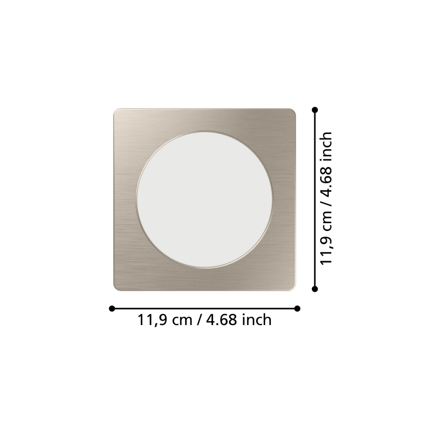 Eglo - LED inbouwspot LED/6,3W/230V 2700/4000/6500K 11,9x11,9 cm mat chroom