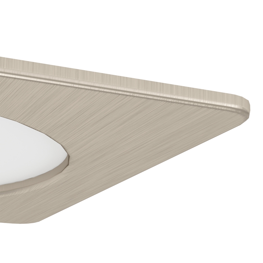 Eglo - Plafonnier encastré LED 6,3 W, 230 V, 2700/4000/6500 K, 11,9 x 11,9 cm, chrome mat