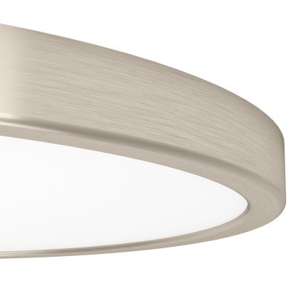 Eglo - Plafonnier LED RGBW dimmable pour salle de bains, LED 17,5 W / 230 V, 2700–6500 K, Ø 38,9 cm, IP44, chrome mat