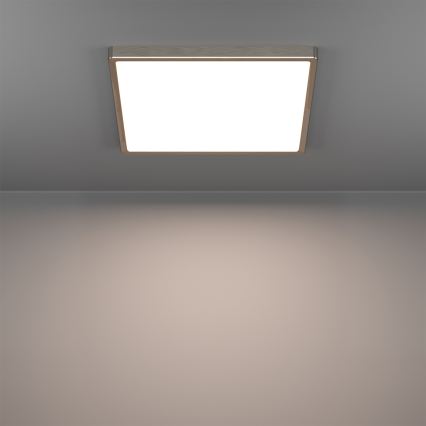 Eglo - LED RGBW dimbare plafondlamp voor de badkamer LED/17,8W/230V 2700-6500K 39x39 cm IP44 mat chroom