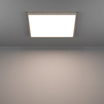 Eglo - Plafonnier de salle de bains LED RGBW dimmable, 17,8 W, 230 V, 2700–6500 K, 39 x 39 cm, IP44, chrome mat