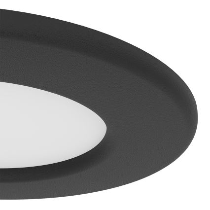 Eglo - Lot de 3 spots LED RGBW encastrables pour salle de bains, dimmables, LED 2,8 W, 230 V, 2700–6500 K, Ø 8,8 cm, IP44, noir