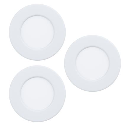 Eglo - set van 3 dimbare LED RGBW inbouwspots voor badkamer LED/2,8W/230V 2700-6500K Ø 8,8 cm IP44 wit