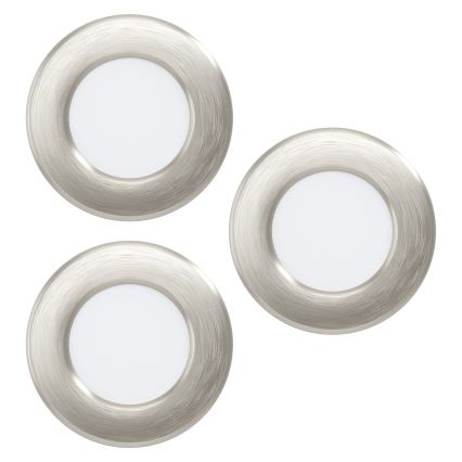 Eglo - Ensemble de 3 spots encastrés LED RGBW dimmables pour salle de bains LED 2,8 W / 230 V 2700–6500 K Ø 8,8 cm IP44 chrome mat