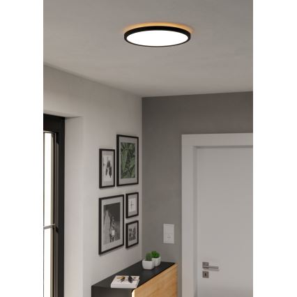 Eglo - LED Badkamer plafondlamp LED/13,9W/230V 2700/4000/6500K diameter 30 cm IP44 zwart