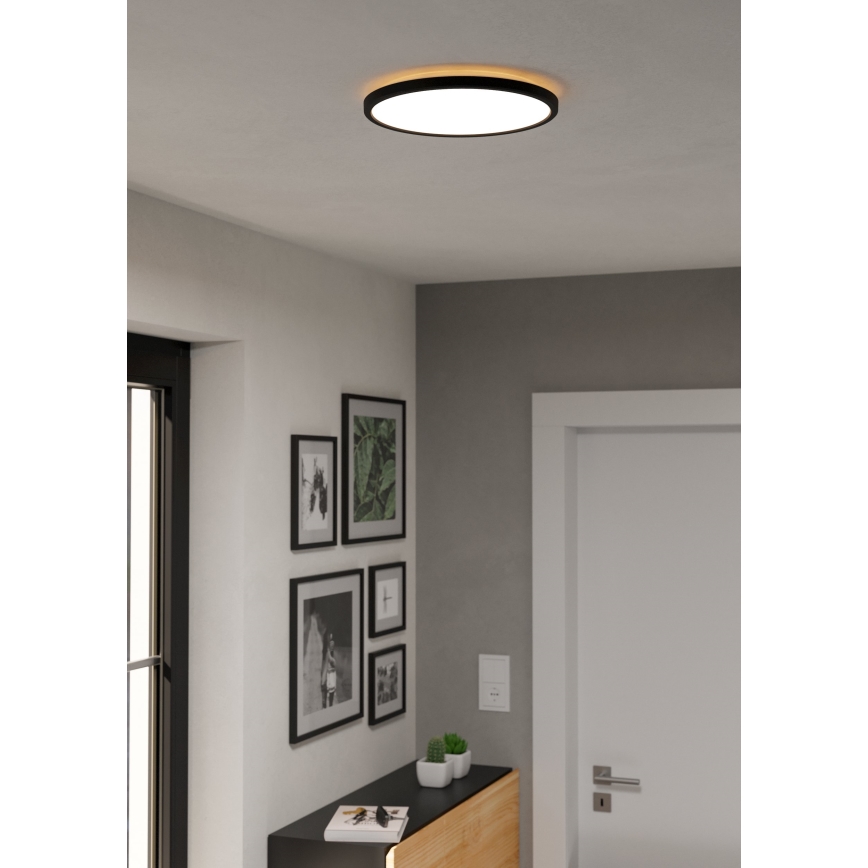 Eglo - LED Badkamer plafondlamp LED/13,9W/230V 2700/4000/6500K diameter 30 cm IP44 zwart