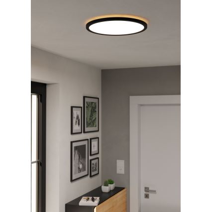 Eglo - LED Badkamer plafondlamp LED/18,5W/230V 2700K/4000K/6500K diameter 38,9 cm IP44 zwart