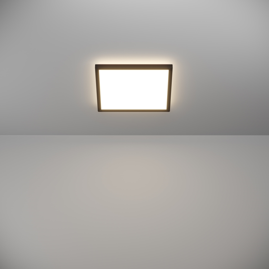Eglo - LED Badkamer plafondlamp LED/13,4W/230V 2700/4000/6500K 29x29 cm IP44 zwart