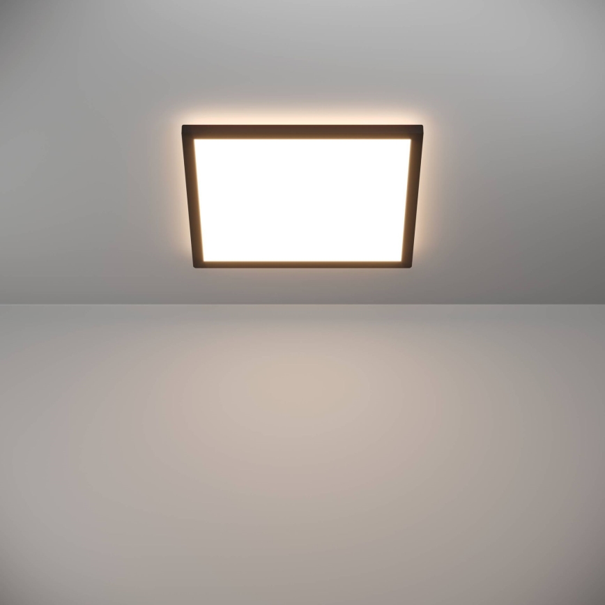 Eglo - LED Badkamer plafondlamp LED/17,6W/230V 2700/4000/6500K 39x39 cm IP44 zwart