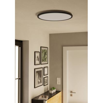 Eglo - LED Dimbare badkamer plafondverlichting LED/16,8W/230V 2700-6500K diameter 50 cm IP44 zwart + afstandsbediening