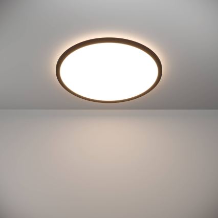 Eglo - LED Dimbare badkamer plafondverlichting LED/16,8W/230V 2700-6500K diameter 50 cm IP44 zwart + afstandsbediening