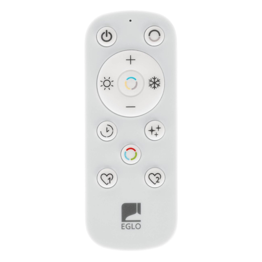 Eglo - Plafonnier extérieur à intensité variable LED/16,8W/230V 2700-6500K d. 50 cm IP44 noir + télécommande