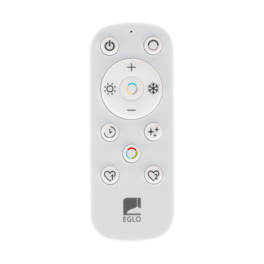 Eglo - LED Dimbare badkamer plafondverlichting LED/17,6W/230V 2700-6500K 39x39 cm IP44 zwart + afstandsbediening