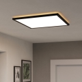 Eglo 901457 - LED Dimbare badkamer plafondverlichting LED/17W/230V 2700-6500K 50x50 cm IP44 zwart + afstandsbediening