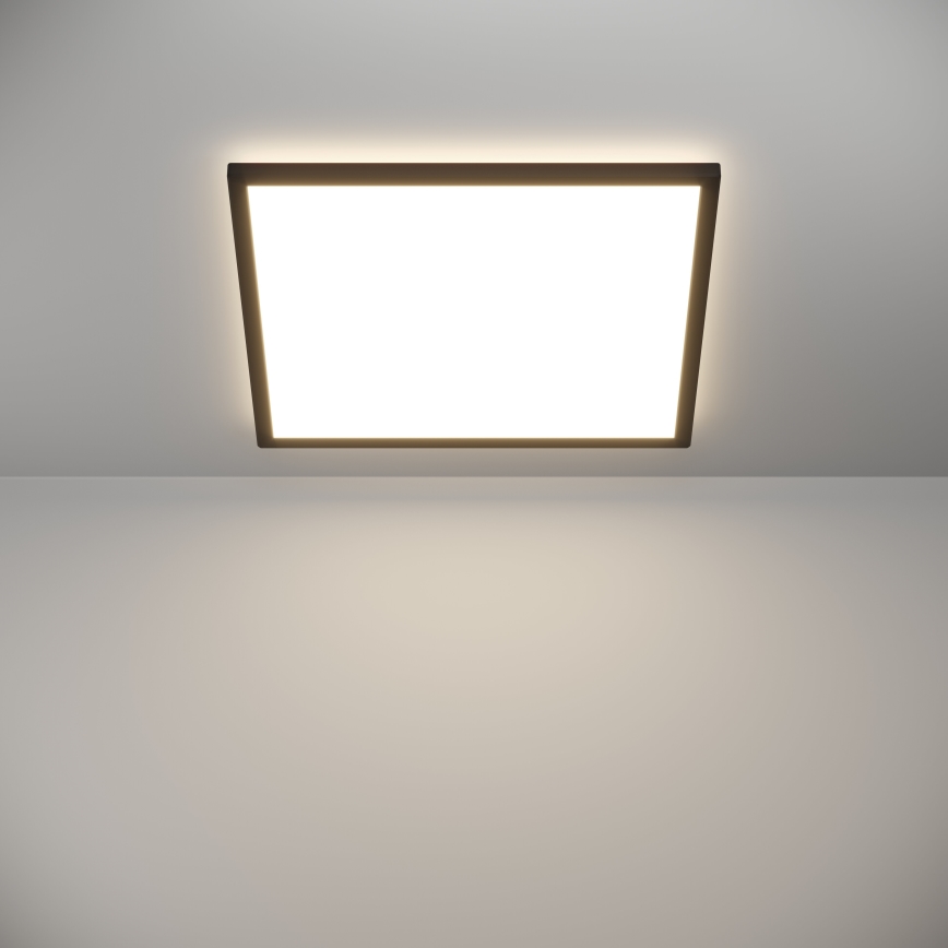 Eglo 901457 - LED Dimbare badkamer plafondverlichting LED/17W/230V 2700-6500K 50x50 cm IP44 zwart + afstandsbediening