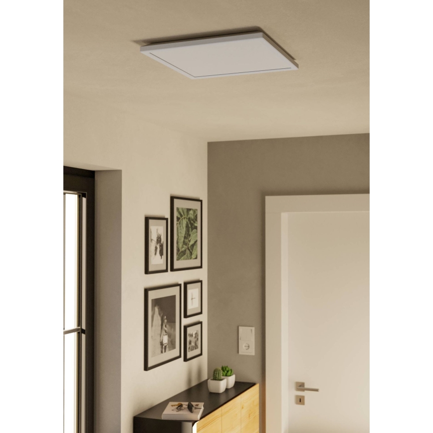 Eglo - LED Dimbare badkamer plafondverlichting LED/17,6W/230V 2700-6500K 39x39 cm IP44 wit + afstandsbediening