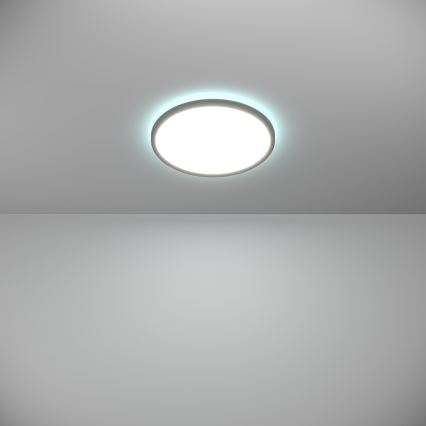 Eglo - LED RGBW Dimbare badkamer plafondlamp LED/13,9W/230V 2700-6500K diameter 30 cm IP44 zwart ZigBee