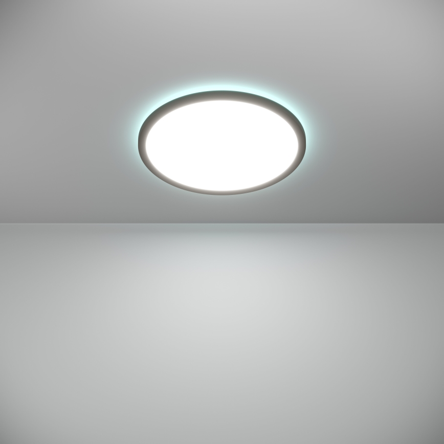 Eglo - Plafonnier extérieur RGBW à intensité variable LED/18,5W/230V 2700-6500K d. 38,9cm IP44 noir ZigBee