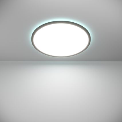 Eglo - LED RGBW Dimbare badkamer plafondlamp LED/16,8W/230V 2700-6500K diameter 50 cm IP44 zwart ZigBee