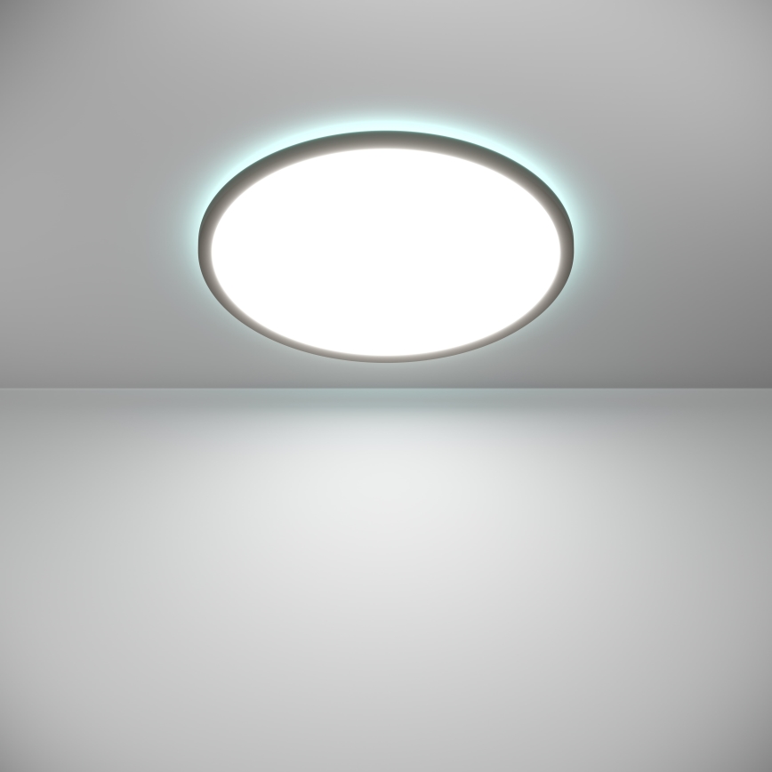 Eglo - LED RGBW Dimbare badkamer plafondlamp LED/16,8W/230V 2700-6500K diameter 50 cm IP44 zwart ZigBee