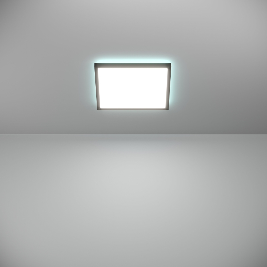 Eglo - LED RGBW Dimbare badkamer plafondlamp LED/13,4W/230V 2700-6500K 29x29 cm IP44 zwart