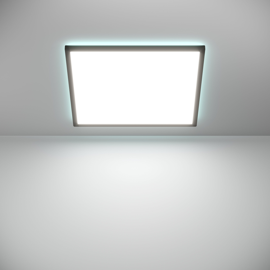 Eglo - LED RGBW Dimbare badkamer plafondlamp LED/17W/230V 2700-6500K 50x50cm IP44 zwart ZigBee