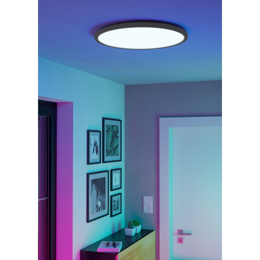 Eglo - LED RGBW Dimbare badkamer plafondlamp LED/16,8W/230V 2700-6500K diameter 50 cm IP44 wit ZigBee