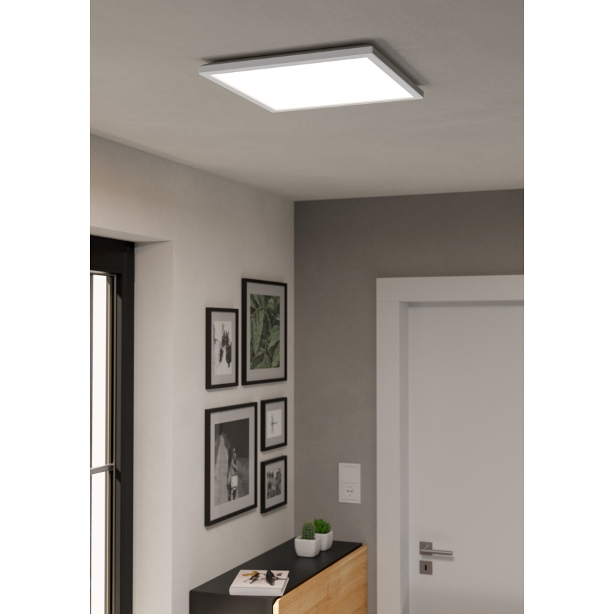 Eglo - Plafonnier extérieur RGBW à intensité variable LED/17,6W/230V 2700-6500K 39x39 cm IP44 blanc ZigBee
