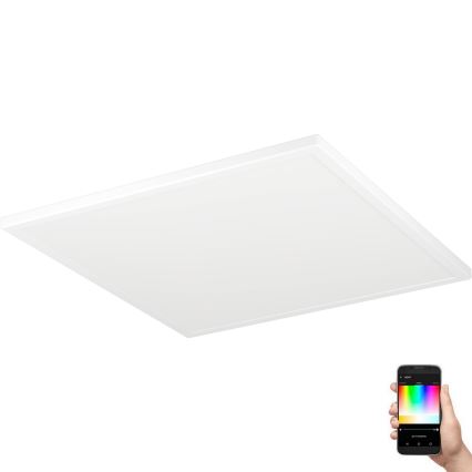 Eglo - LED RGBW Dimbare badkamer plafondlamp LED/17W/230V 2700-6500K 50x50 cm IP44 wit ZigBee