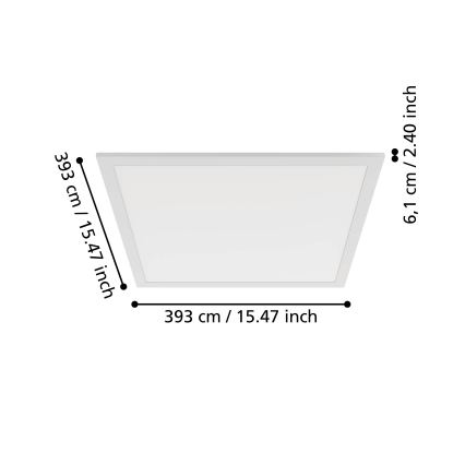 Eglo - LED plafonnier LED/18,8W/230V 2700/4000/6500K 40x40 cm blanc
