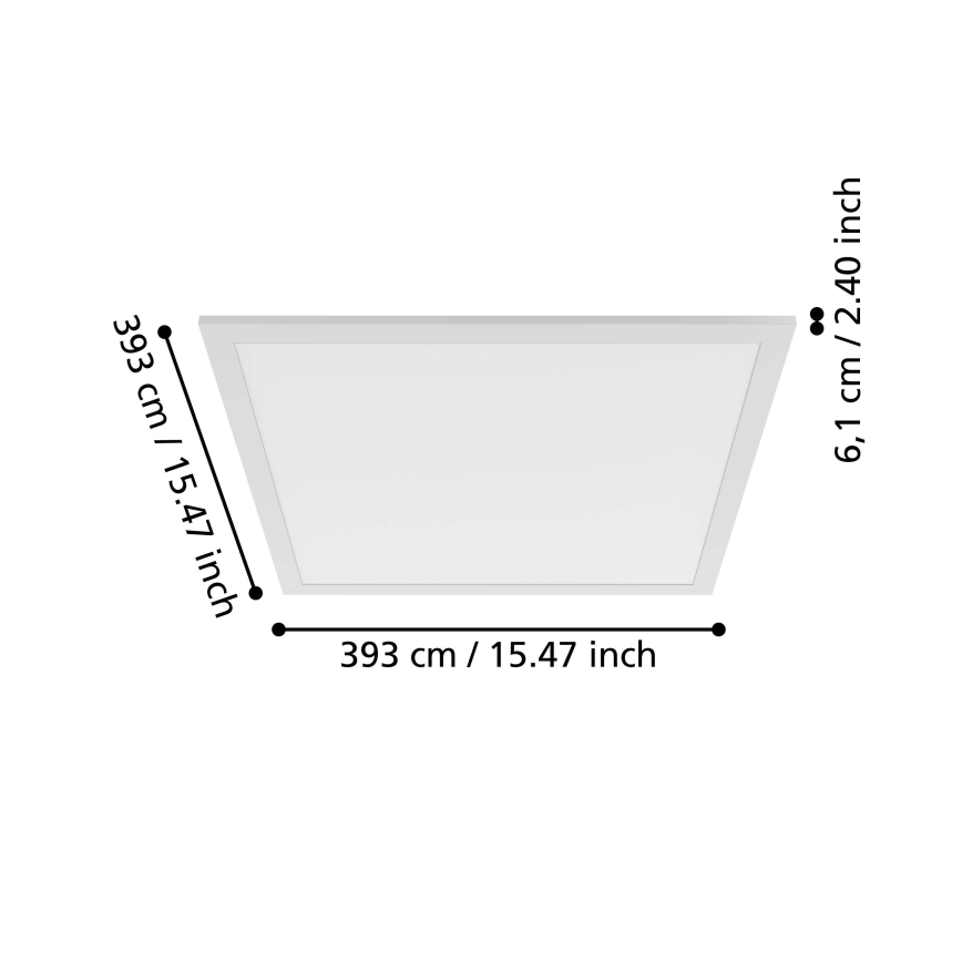 Eglo - LED plafonnier LED/18,8W/230V 2700/4000/6500K 40x40 cm blanc