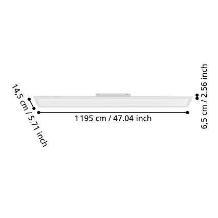 Eglo - LED opbouwpaneel LED/28W/230V 2700/4000/6500K 120x15 cm wit