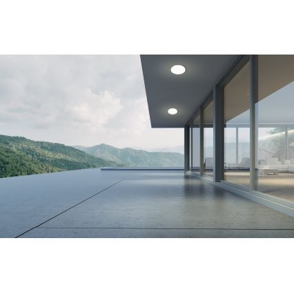 Eglo - Plafonnier LED pour salle de bains avec capteur de mouvement et de luminosité LED/18W/230V Ø 31 cm IP54 blanc