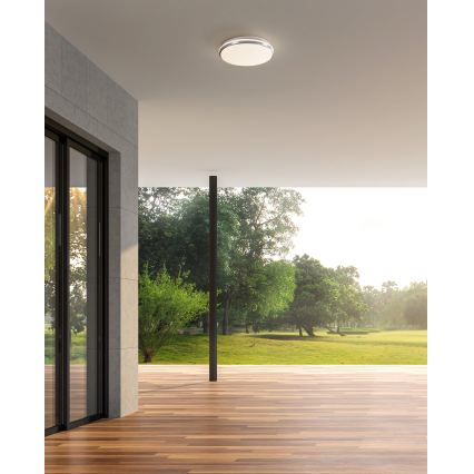 Eglo - LED plafondlamp voor badkamer LED/18W/230V 3000/4000/6500K IP54 mat chroom